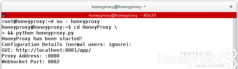 Figura 11. Iniciar HoneyProxy